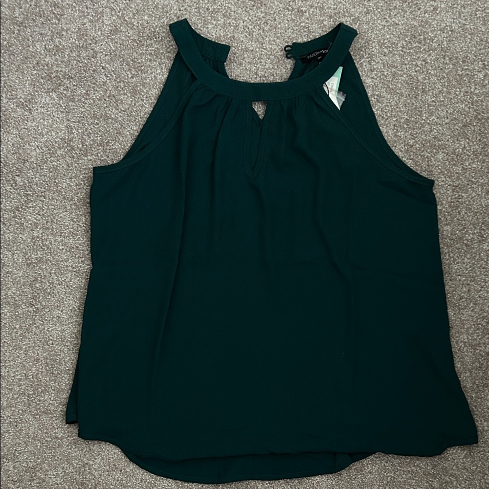 NWT Papermoon Dark Green Tank Top